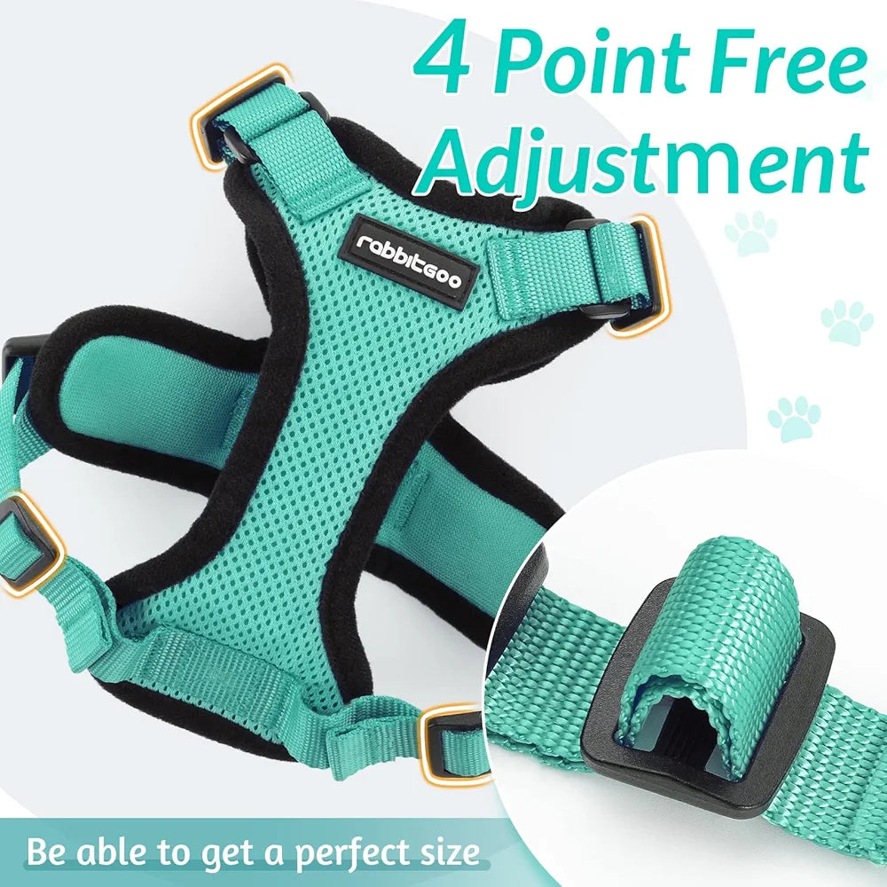 Cat Harness and Leash for Walking, Escape Proof Soft Adjustable Vest Harnesses for Cats, Easy Control Breathable Reflective Strips Jacket, Emerald, XS